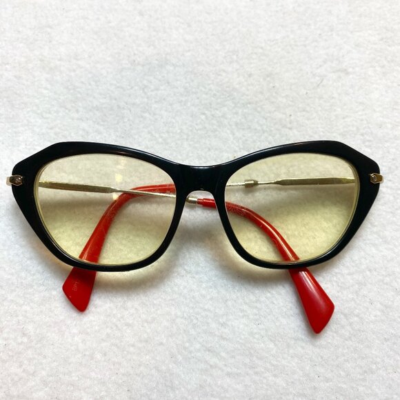 Miu Miu Accessories - Miu Miu BP17678402 Eyeglasses Red Black Gold Cats Eye